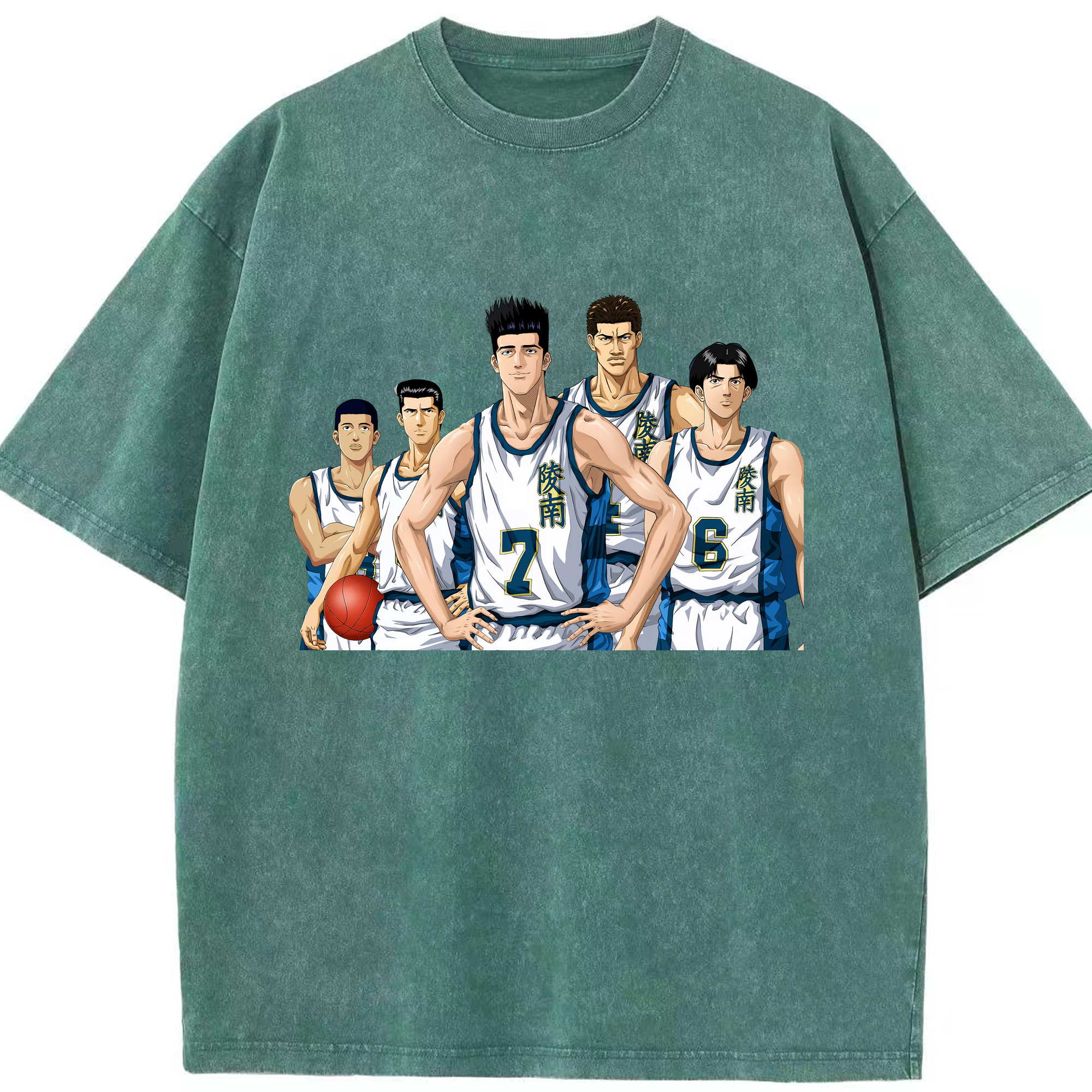 （画像用） SLAM DUNK／スラムダンク 綿100% ヴィンテージ風 半袖Tシャツ（フロントプリント）